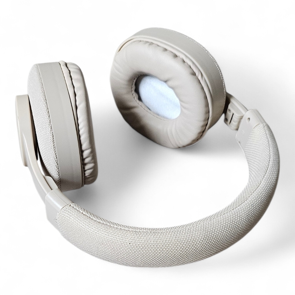Bass Jaxx Wireless Over-Ear Bluetooth Headphones Beige - Picture 3 of 4